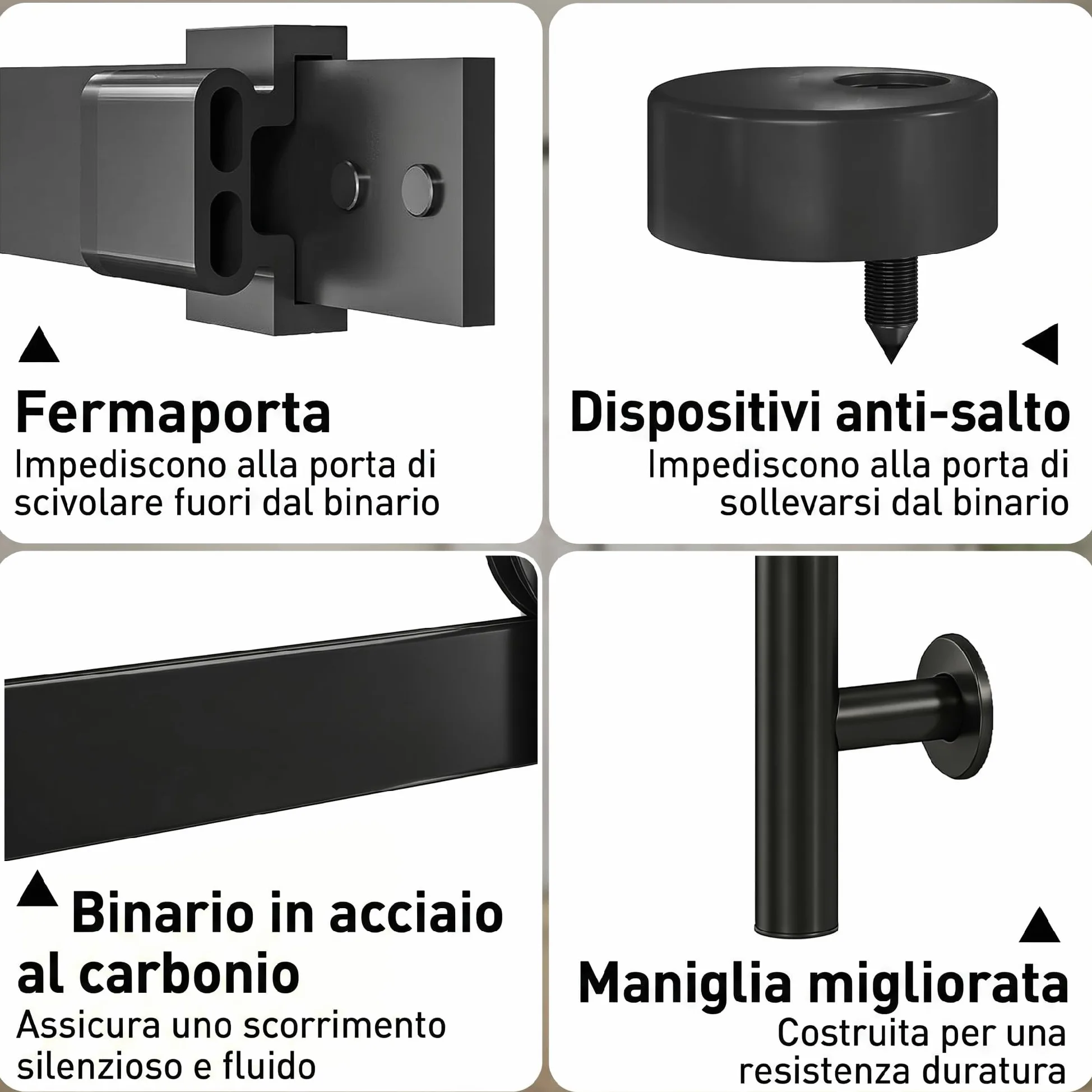 HOMCOM Porta Scorrevole Interno 91.4x213.4cm in Vetro Satinato, MDF e Pino, Binario Silenzioso in Acciaio, Kit Ferramenta, Maniglia Migliorata, Porta da Interno Stile Industriale, Impermeabile, Bagno
