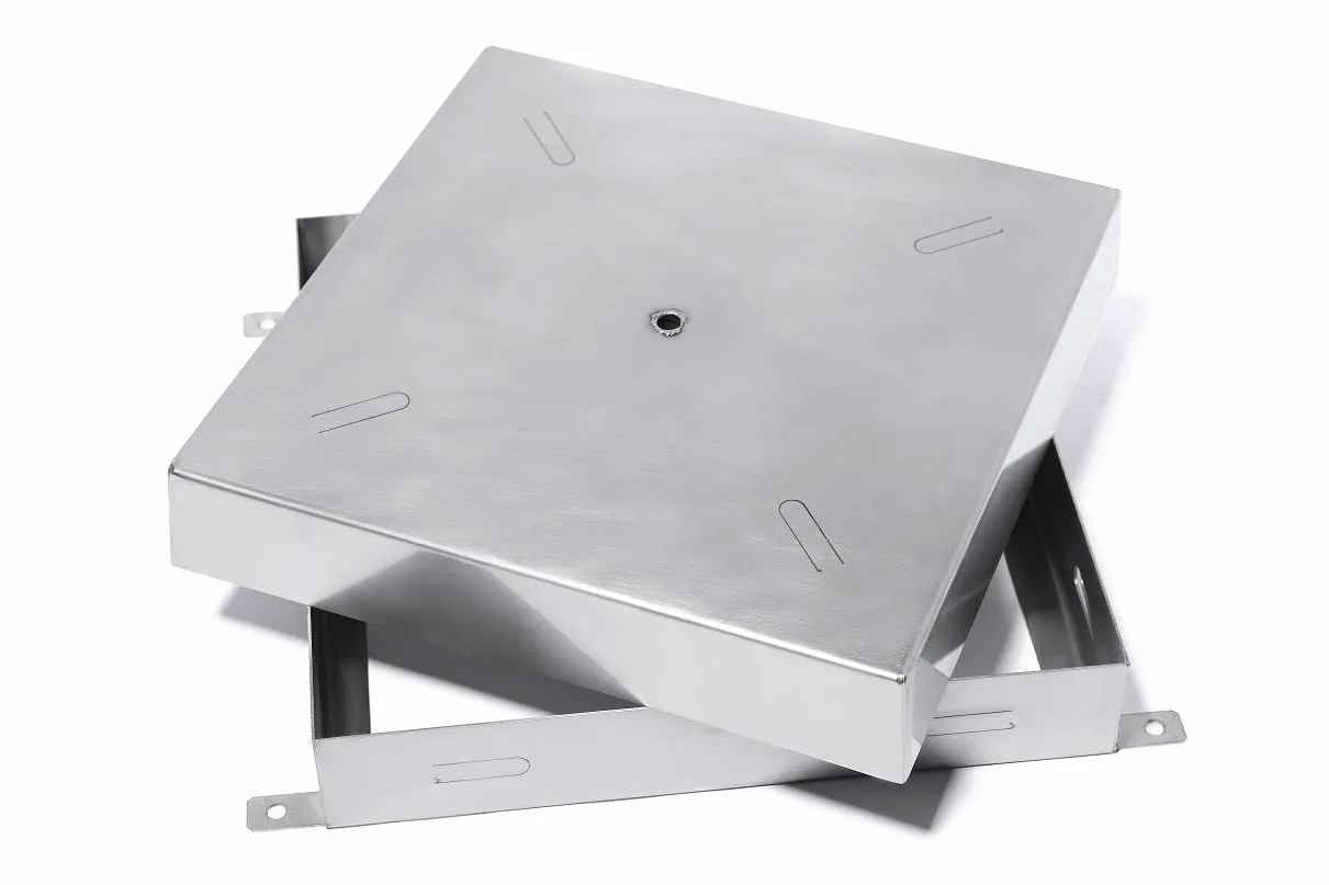 Chiusino di ispezione in Acciaio Inox per pozzetto, a riempimento (Medio 30x30x5 cm)
