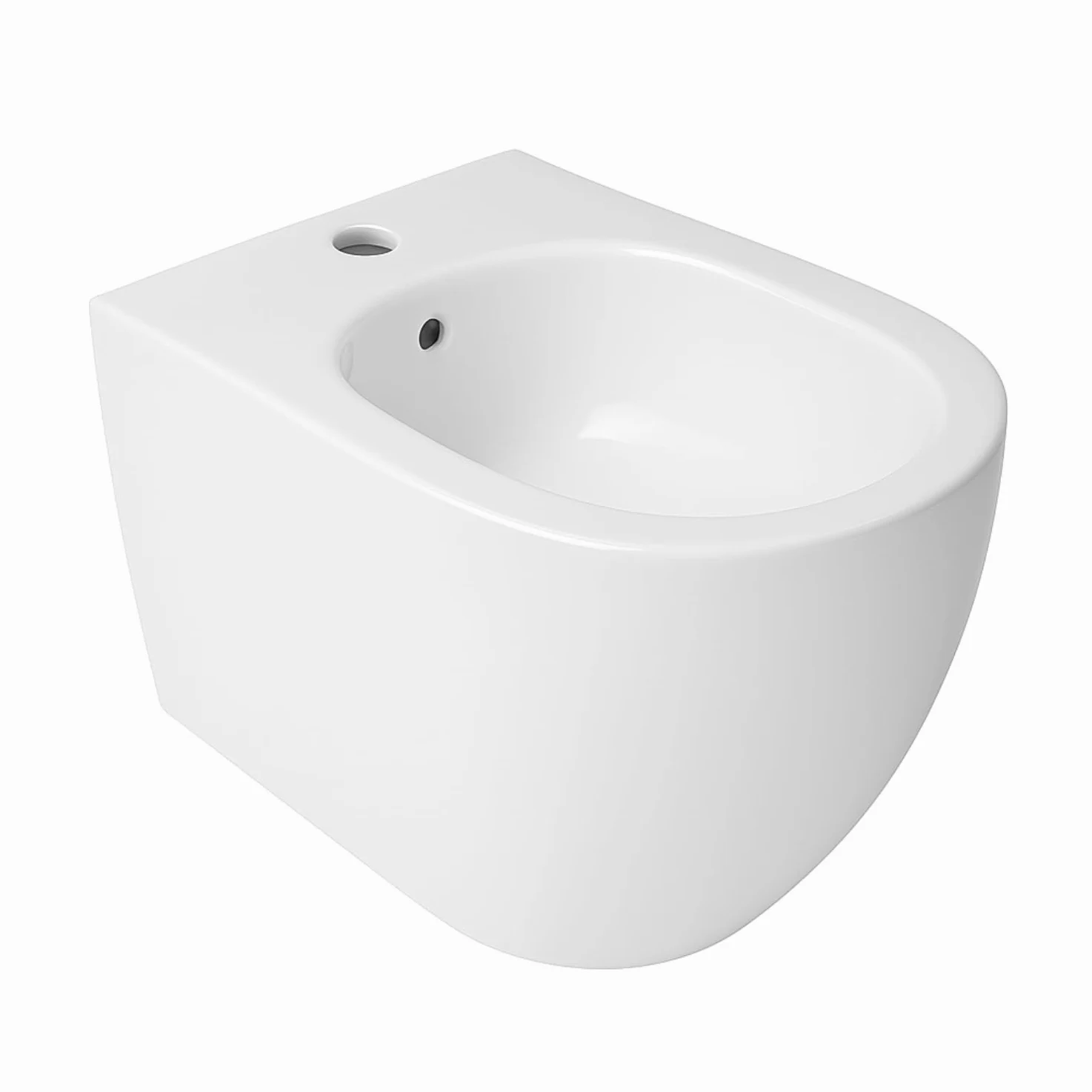 Bidet Filo Muro Infinity Bianco Lucido, Made in Italy – Sanitari Bagno Filomuro Moderni a Terra, Design Elegante e Raffinato - Facile Installazione, Alta Qualità e Comfort (Bidet, Bianco Lucido)