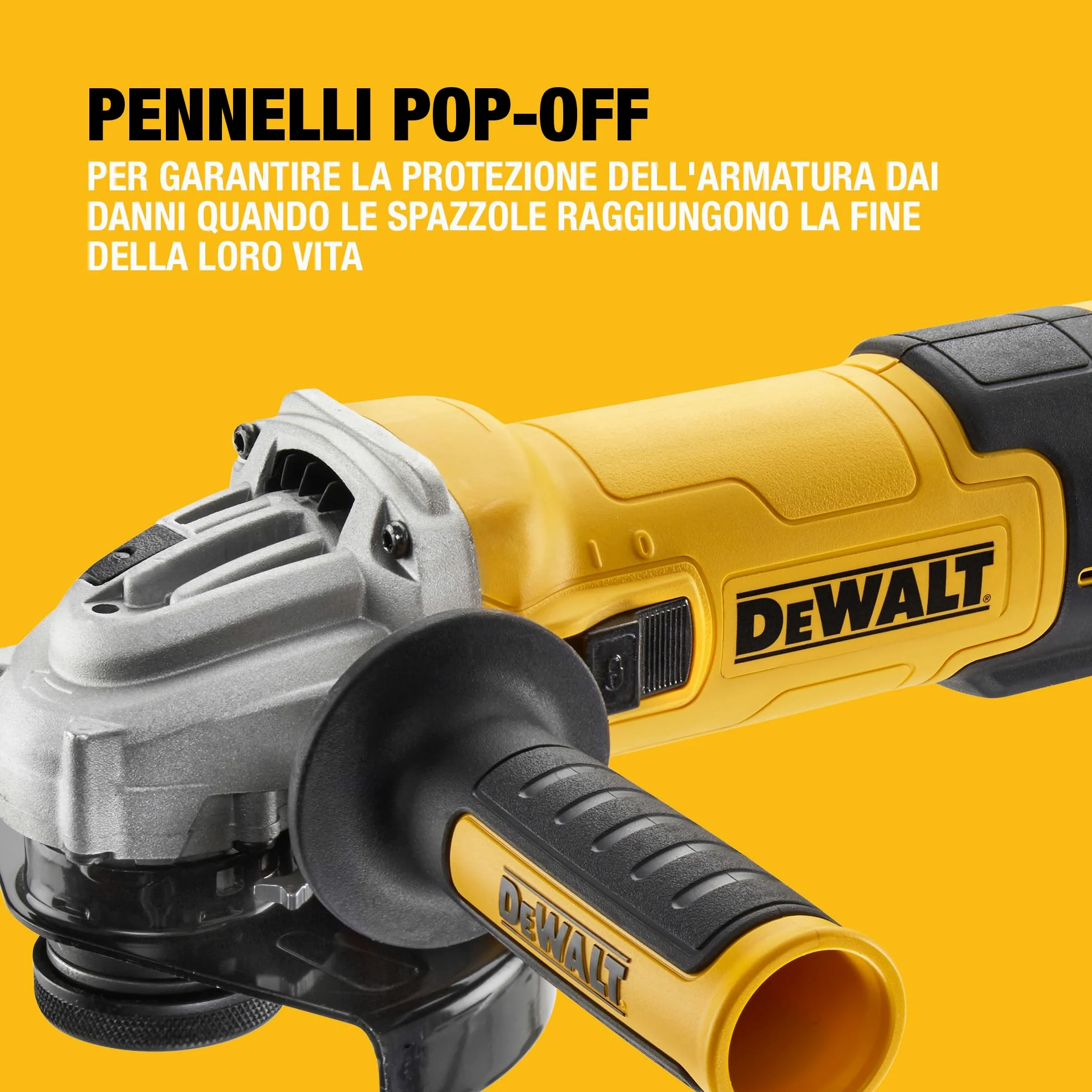 DEWALT 1500W 125mm Smerigliatrice Angolare a Velocità Variabile con Interruttore No-Volt - Kit di Levigatura, DWE4257KT-QS