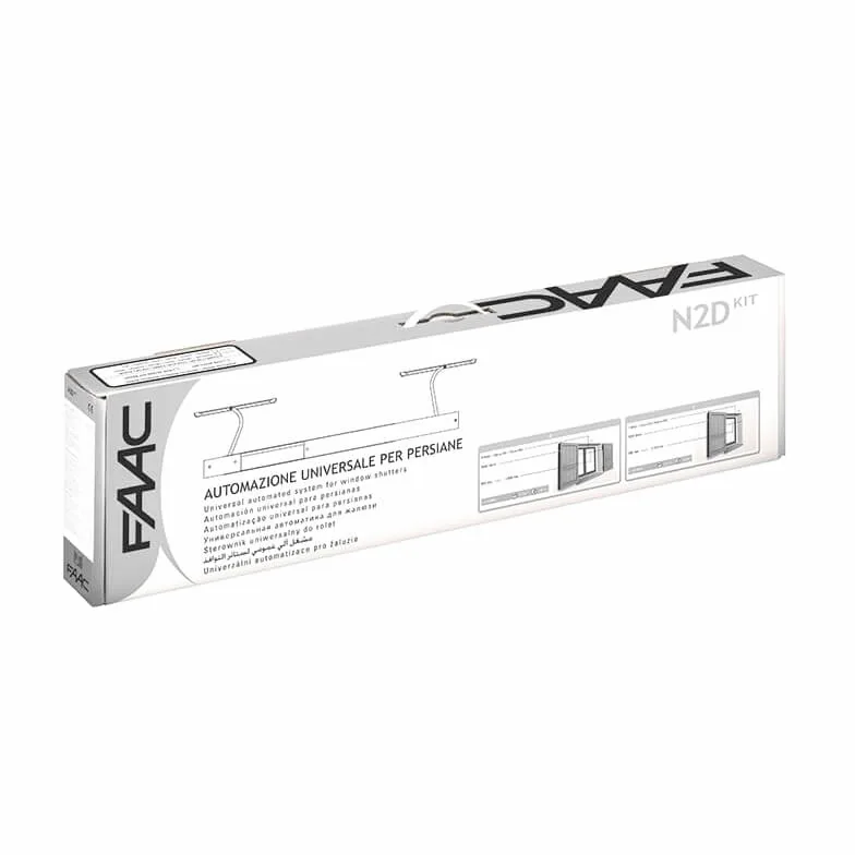 Dieffematic FAAC Kit Automazione Persiana Universale - per 1 e 2 Ante, Arresto Finecorsa, Marrone RAL 8017