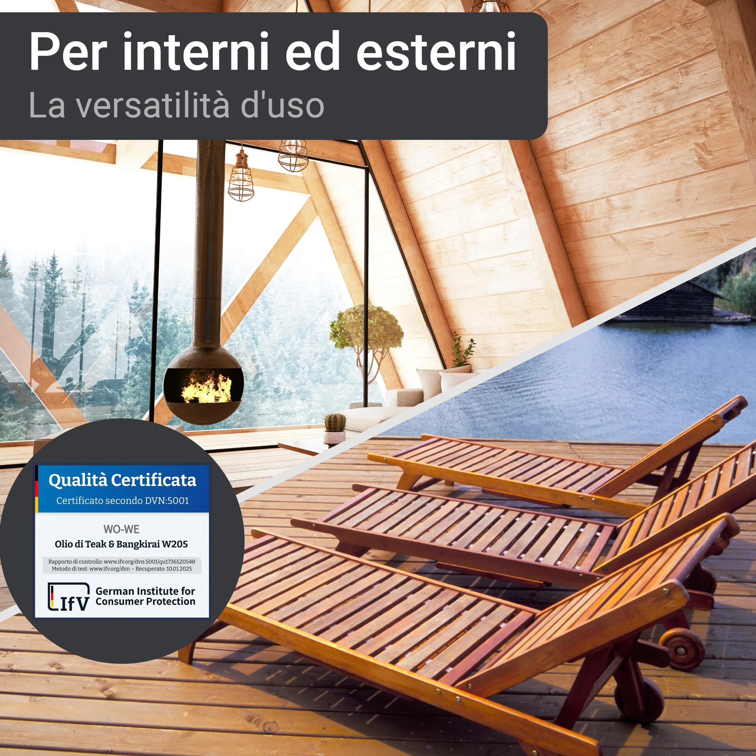 Olio di Teak Bangkirai Cura per Legno Impregnante Incolore W205-10L