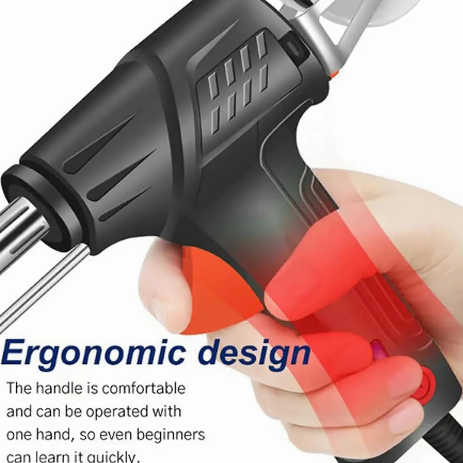 Ayyecoeeye - Set di 5 saldatori Ayyecoeeye, versatile pistola per saldatura laser industriale, riscaldata internamente, set di pistole per saldatore multifunzione, per casa industriale fai da te (nero