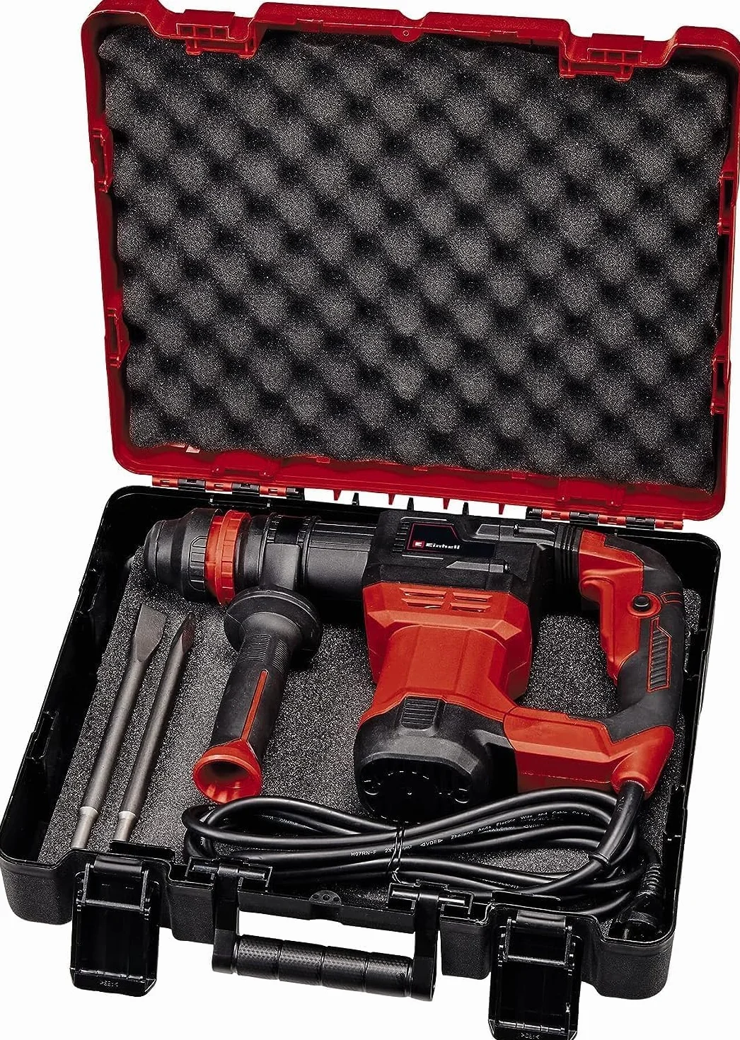 Martello demolitore TE-DH 5 di Einhell (5 J, mandrino portautensile con attacco SDS Plus, impugnatura antivibrante, impugnatura supplementare flessibile, E-Box inclusa)