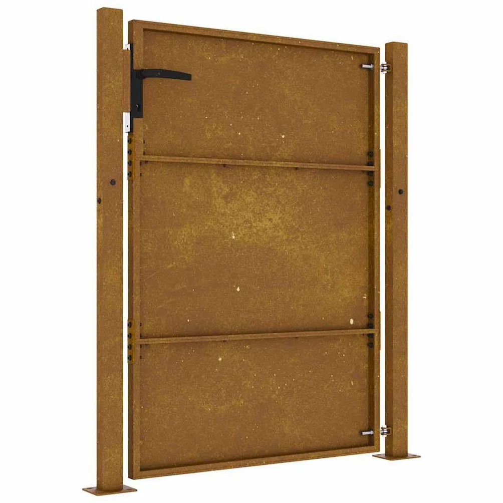 vidaXL Cancello da Giardino 100x150 cm in Acciaio Corten