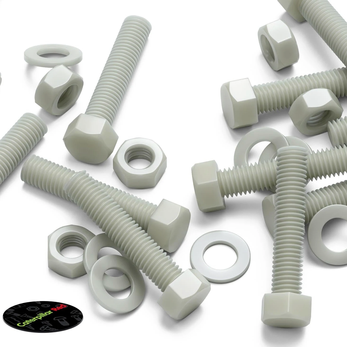 10 x testa Esagonale in super nylon, M10 x 50mm, rinforzato con riempimento in vetro, viti macchinari, Dadi e bulloni di plastica, Rondelle,