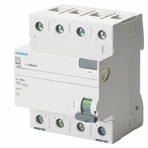 Siemens 5SV – Interruttore differenziale clase-ac 4 poli 40 A 500 mA 70 mm