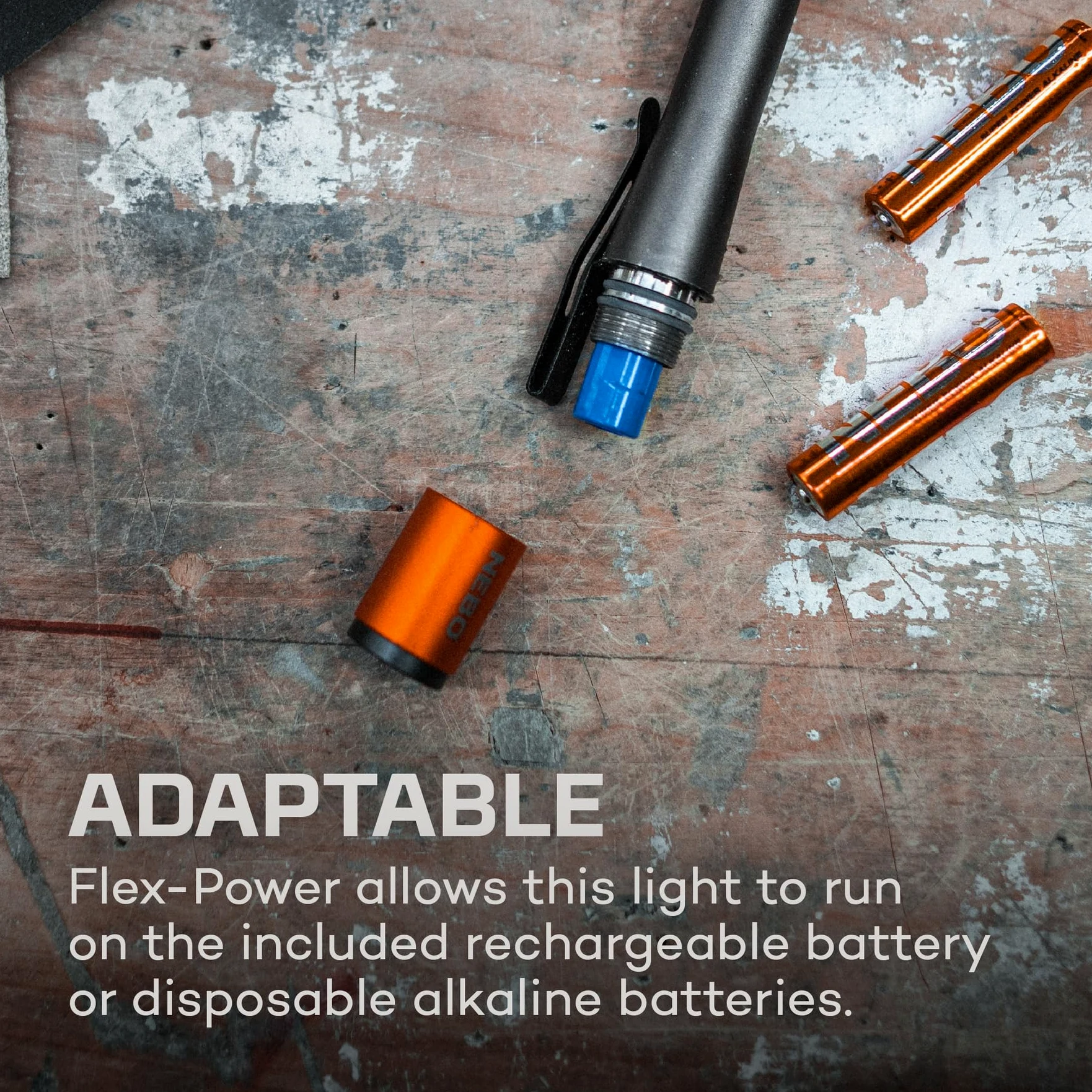 NEBO Inspector 500+ Pen Light, 500 lumen LED ricaricabile tascabile penna torcia con clip tascabile in acciaio, cavo di ricarica USB, impermeabile IPX7 e base magnetica, grigio canna di fucile