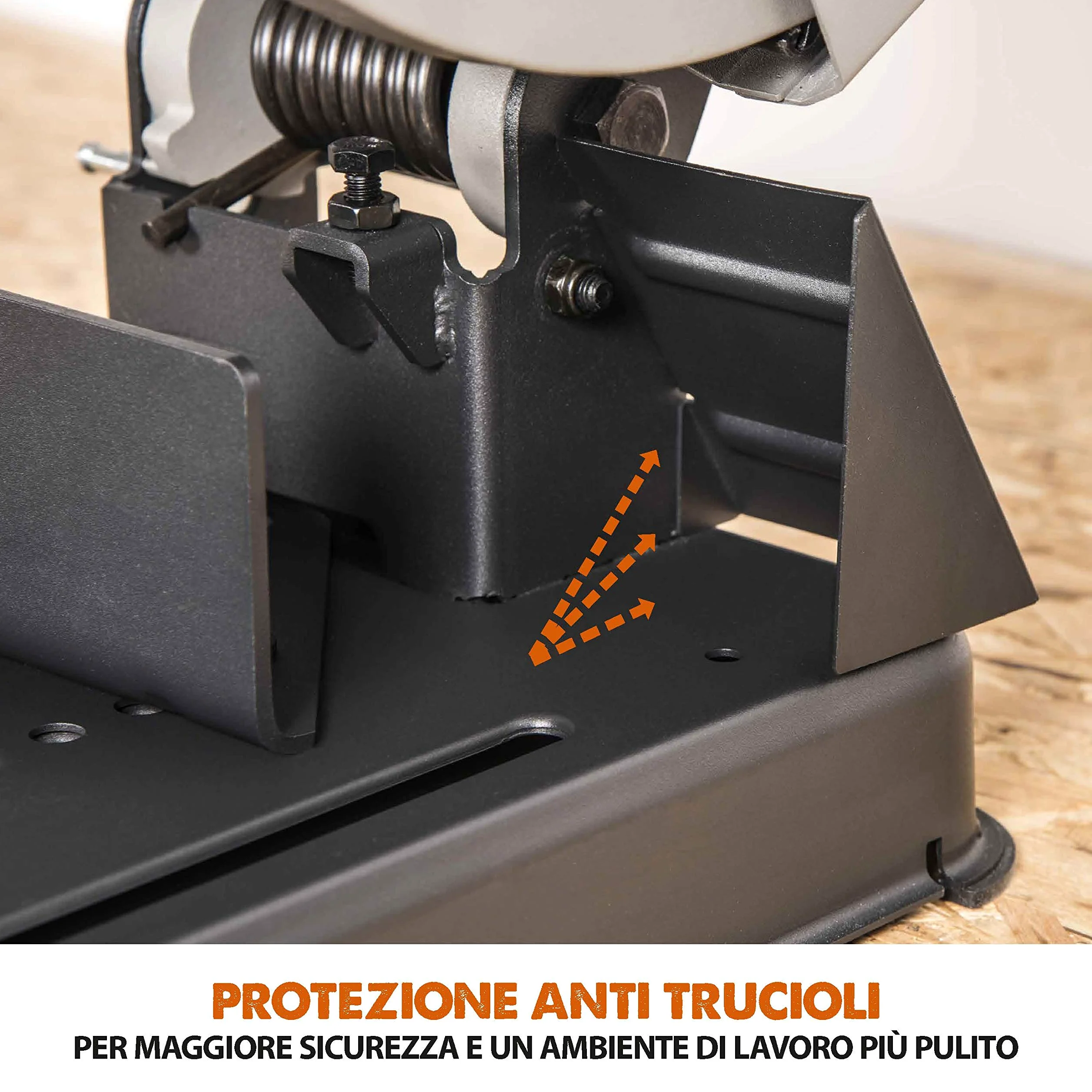 Evolution Power Tools 083-0003 R355Cps Troncatrice Per Ferro Multi Materiale, Esegue Tagli Su Acciaio, Alluminio, Plastica E Legno Anche Con Chiodi, 355 mm