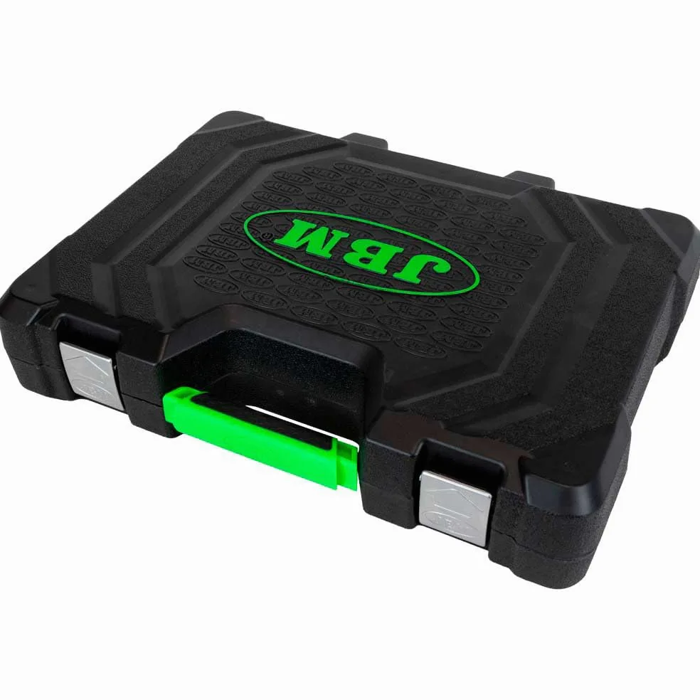 Jbm Refial 54045 Valigetta PORTAUTENSILI 216 Pezzi BUSSOLE ESAGONALI - Finitura CROMATA