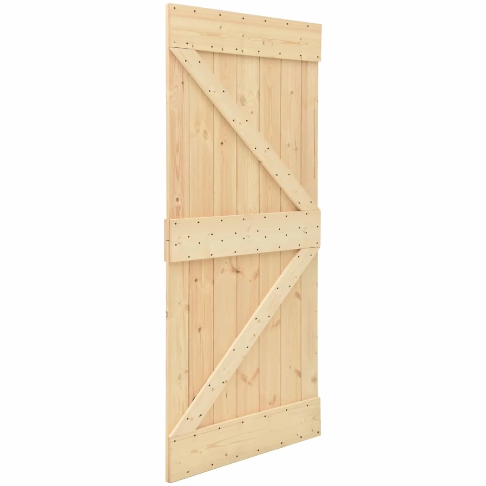 vidaXL Porta NARVIK Naturale 80 x 210 cm Legno di pino solido, Porta rettangolare moderna, in pino solido, salvaspazio, divisorio, design contemporaneo e funzionale