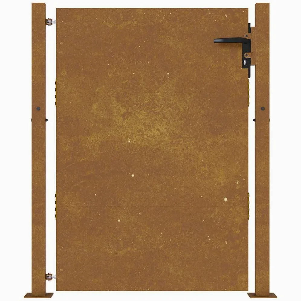 vidaXL Cancello da Giardino 100x150 cm in Acciaio Corten