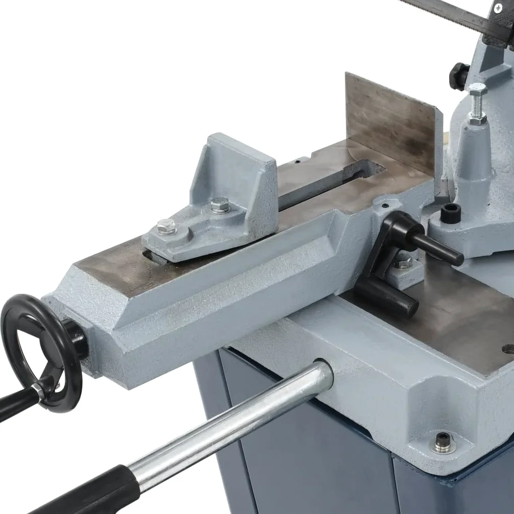 vidaXL Sega a nastro in metallo con base solida 230 V Segatrice verticale per metallo Macchina da taglio per metalli Varie velocità e angolo portatile con ruote