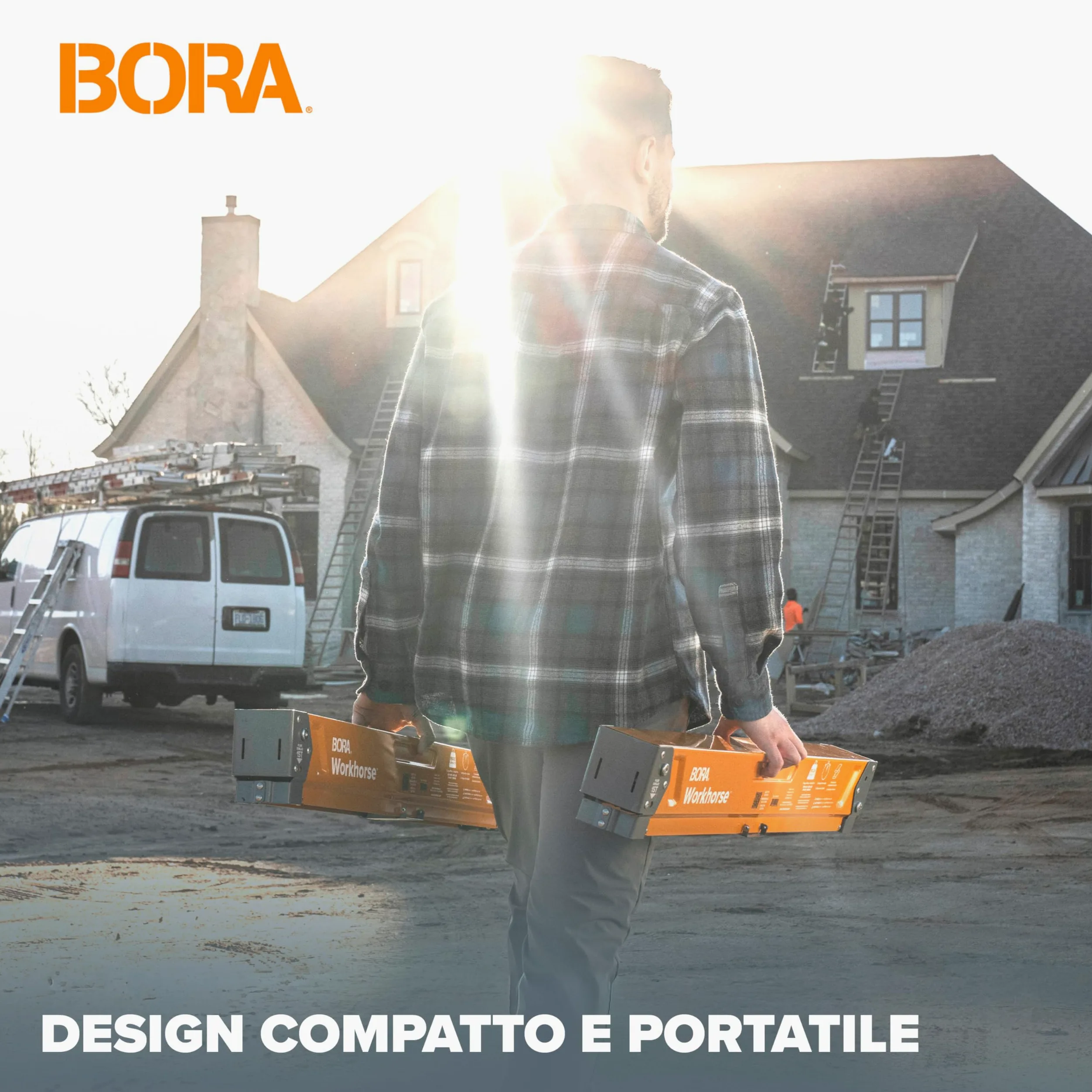 BORA Workhorse PM-3350T – Coppia Cavalletti da Lavoro Pieghevoli in Acciaio, 612 kg per Cavalletto, Uso Professionale