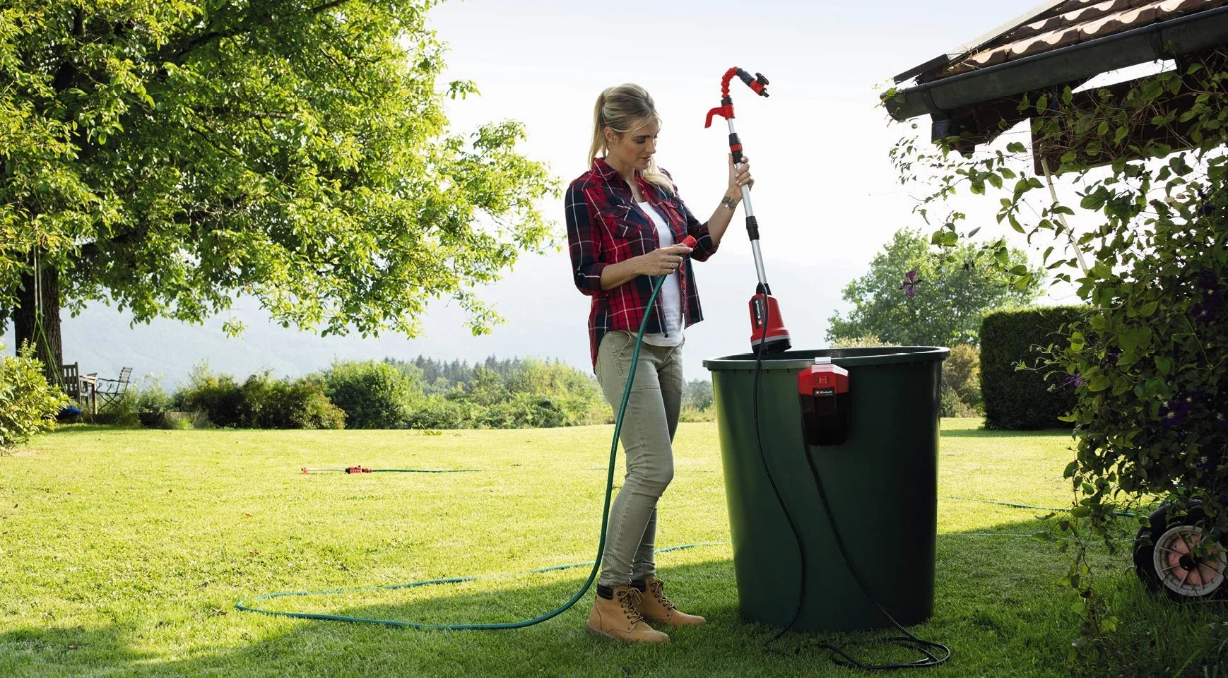 Einhell GE-PP 18 RB Li - Solo Pompa a immersione acqua piovana (18V, prevalenza 20 m, portata 3000 L/h, profondità max 4 m, senza batteria e caricabatteria)