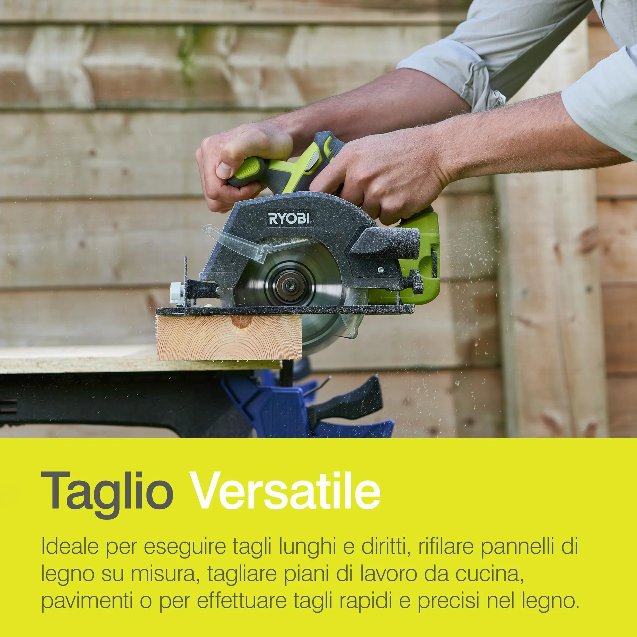 Ryobi R18CSP-0 Sega Circolare a Batteria 18V ONE+, Batteria Non Inclusa, Diametro Lama 150mm
