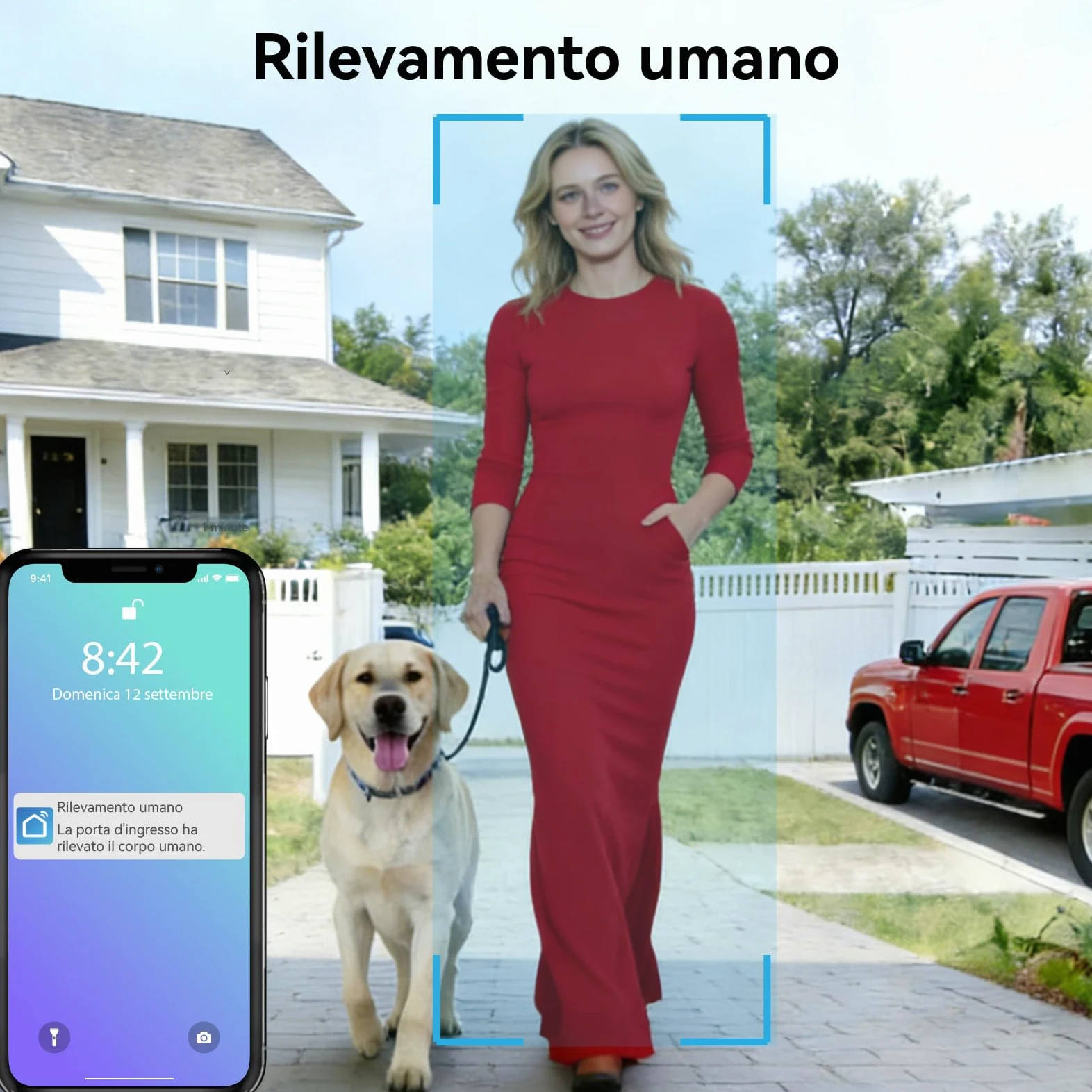 WALN Videocitofono connesso Smart, citofono con telecamera a 2 fili con monitor Touchscreen da 7 pollici, Audio bidirezionale, Sistema interfono con sblocco remoto, Wi-Fi 2.4G/5G,KW02-IP7B