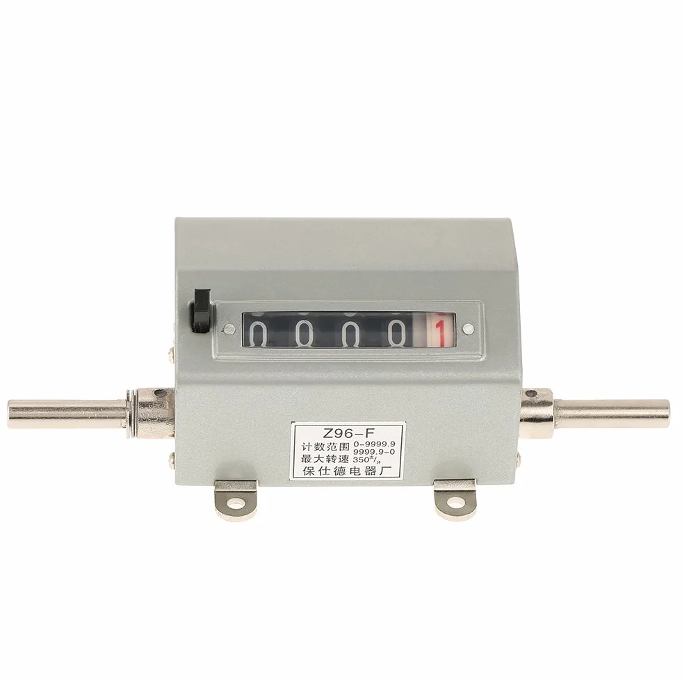 Contamonete, 1 pacco 5 cifre 0-9999.9 Contachilometri meccanico Velocità max 350RPM Reset grigio con rotella per registrazione di tessitura, film plastico, pelle, ecc.