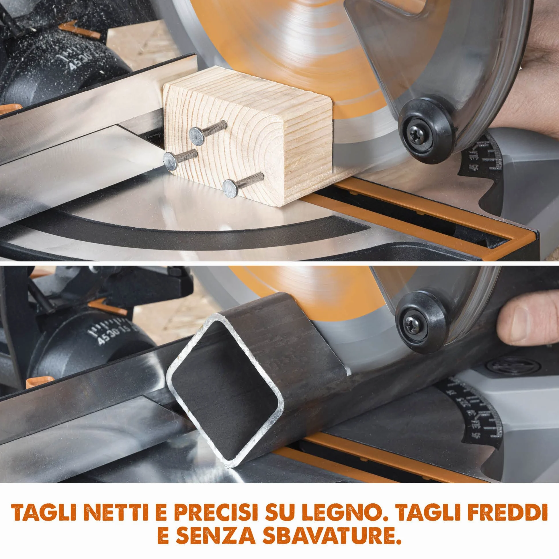 Evolution Troncatrice composta a batteria R185CMS-Li da 185 mm 18 V Li-Ion EXT Inc Lama multimateriale
