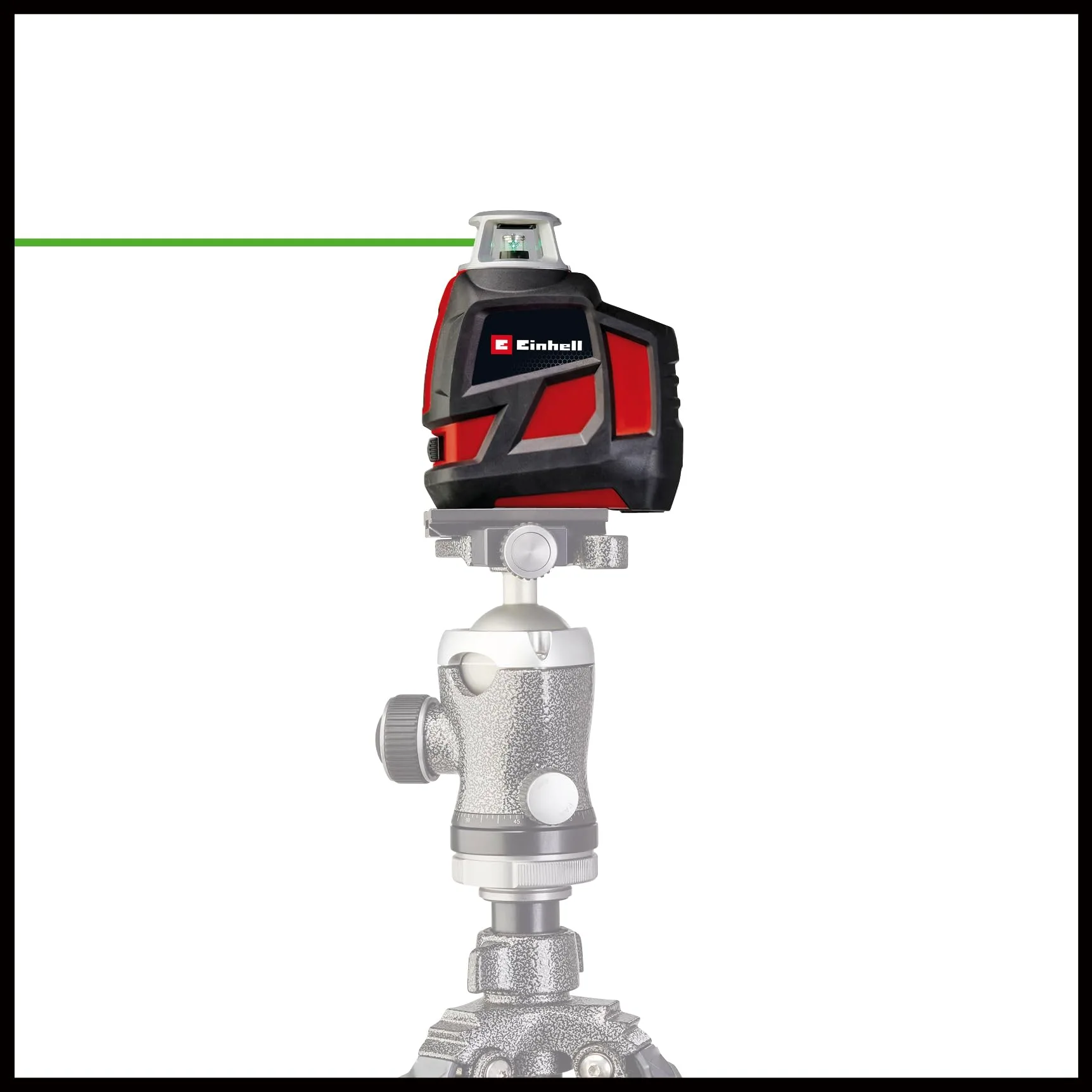 Einhell TC-LL 360 G: Laser incrociato auto-livellante con linee laser verdi, livello digitale, supporto per muro e borsa