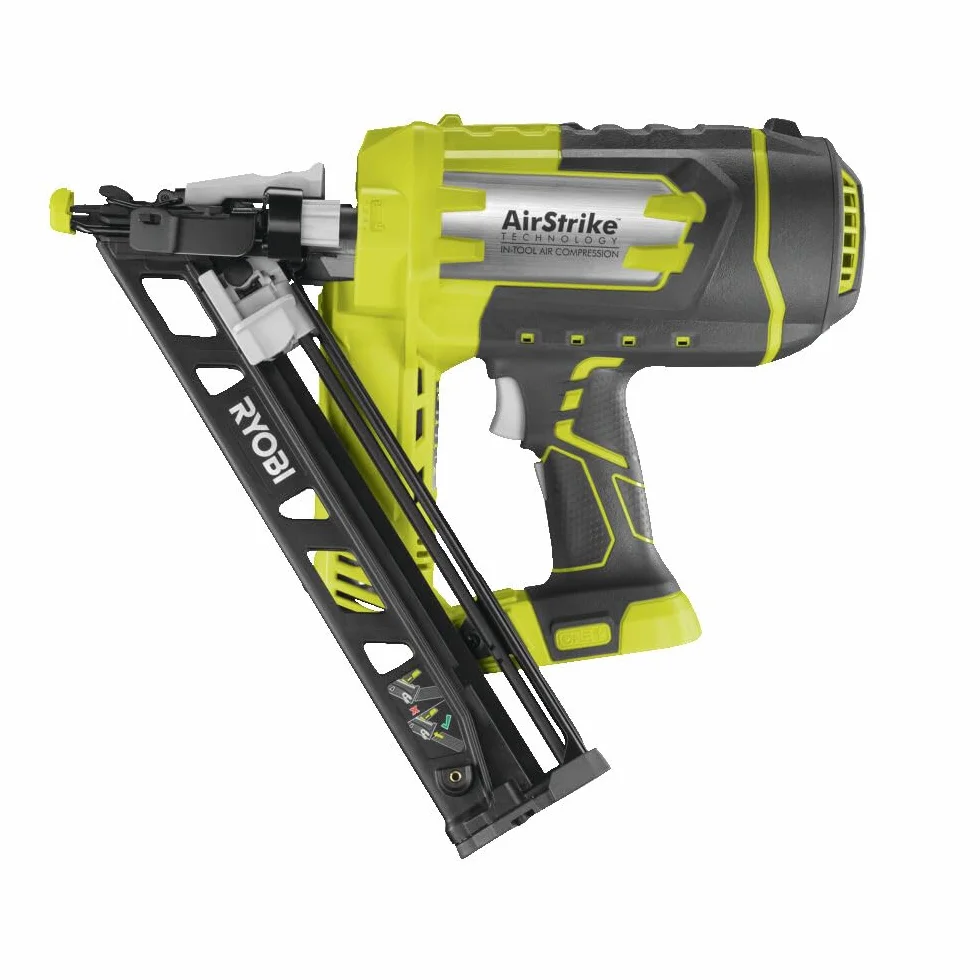 Ryobi R15GN18-0, Groppinatrice Angolata 18V 15GA, Batteria 18V ONE+ Non Inclusa, Compatibile con Groppini Angolati 15GA da 24 a 64mm, con Pulsante LED di Attivazione Incluso