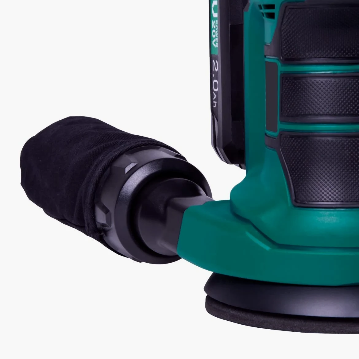 VONROC Levigatrice orbitale VPOWER 20V - Ø125mm. Include 2 batterie da 2.0Ah, caricabatterie, sacchetto raccolta polvere e 12 pezzi di carta abrasiva