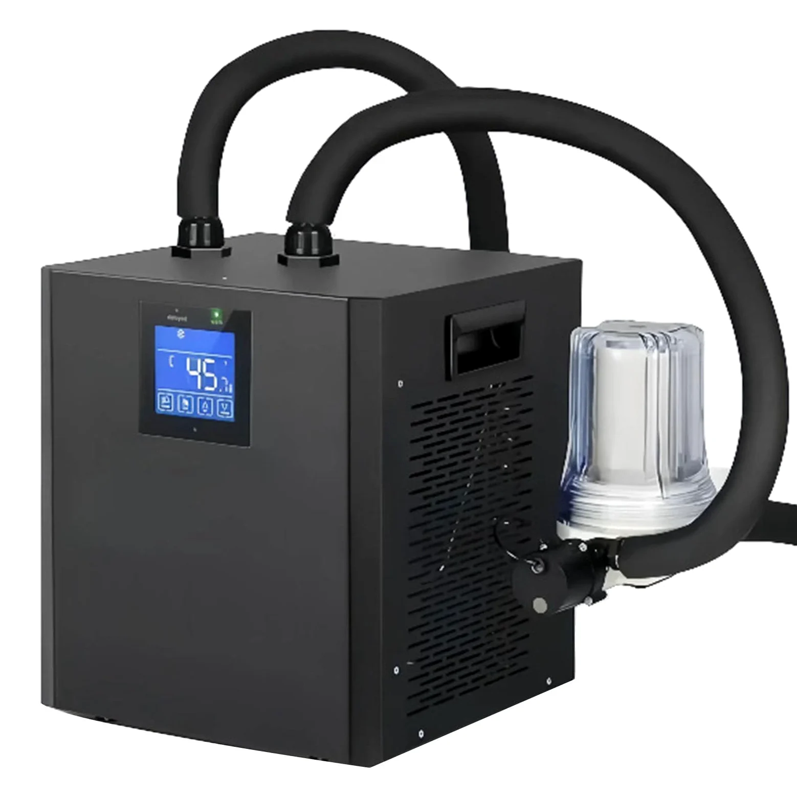 Refrigeratore d'acqua per vasche da bagno di ghiaccio, refrigeratore d'acqua per vasche da bagno di ghiaccio con telecomando e pompa dell'acqua con filtro esterno, per vasche da bagno DoubleWaterPump
