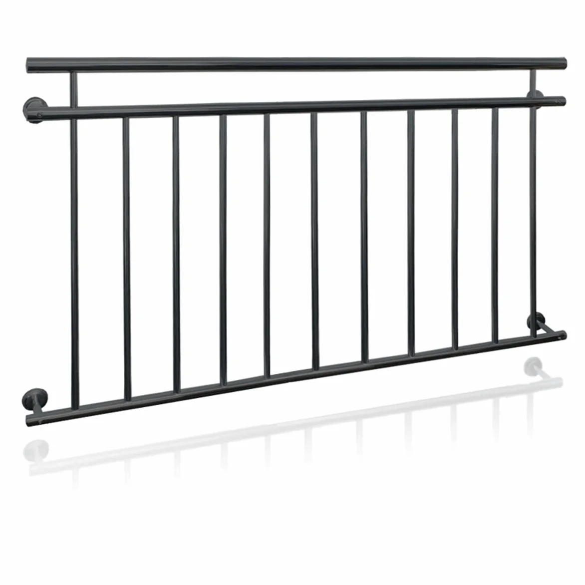ECD Germany Ringhiera Balcone Antracite Francese 90x156 cm Supporto Finestra Bar Griglia Ringhiera in Acciaio Verniciato a Polvere 90 x 156 cm Ringhiera Parapetto Balaustra 90x156 cm Antracite Esterno