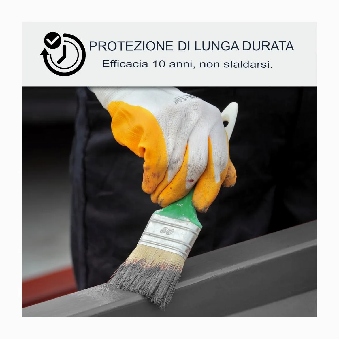 ARCANE INDUSTRIES Vernice per ferro zincato: protegge e decora - ARCALAC 301-2,5 L Nero Opaco - RAL 9005