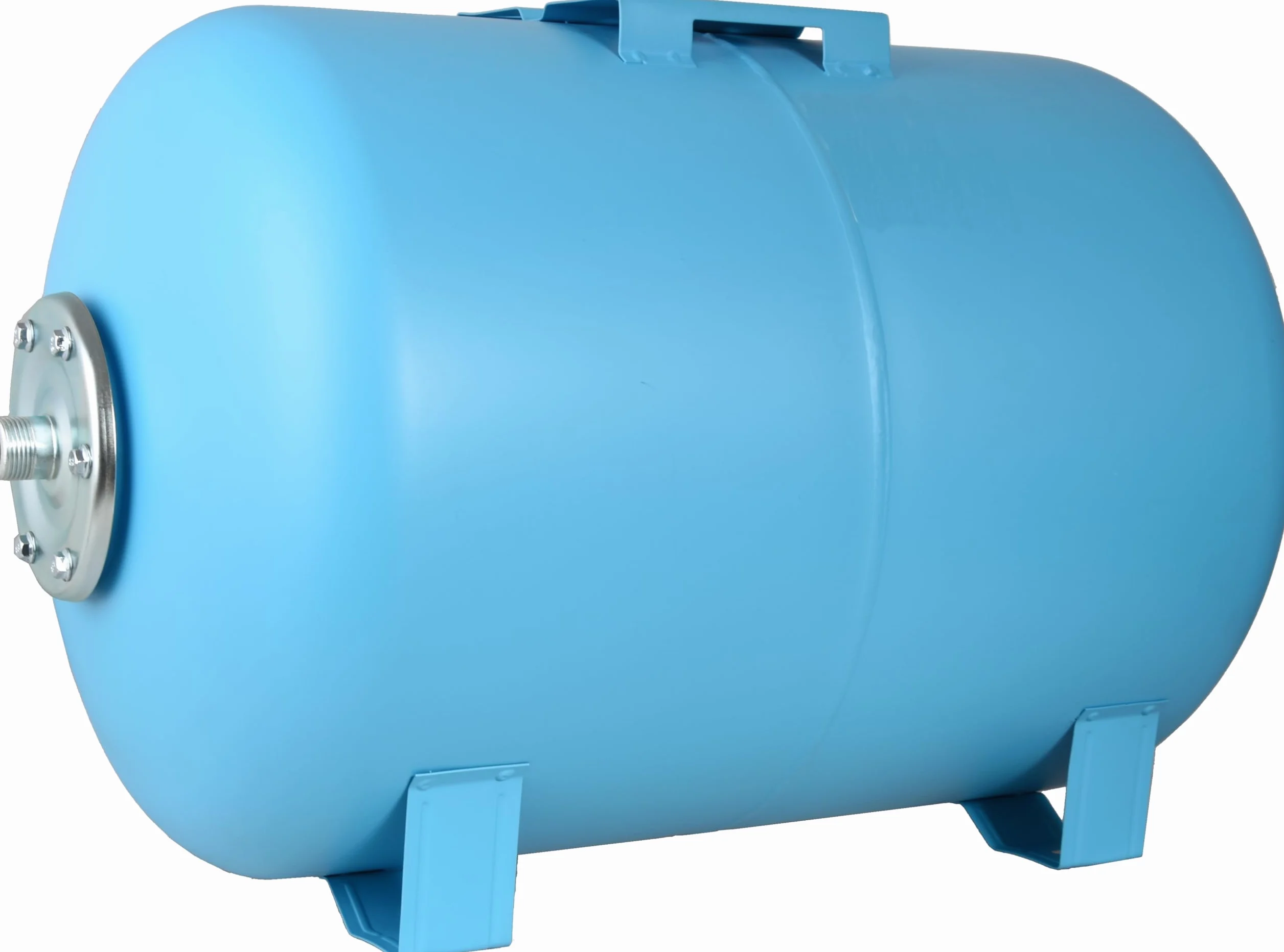 Serbatoio a Pressione 100L - per Impianti Idrici e Sistemi Autoclave - con Membrana EPDM - Vaso di Espansione - per Pompa Domestica Pompa per Pozzo - Attacco da 1" - Acciaio - Orizzontale 100 Litri