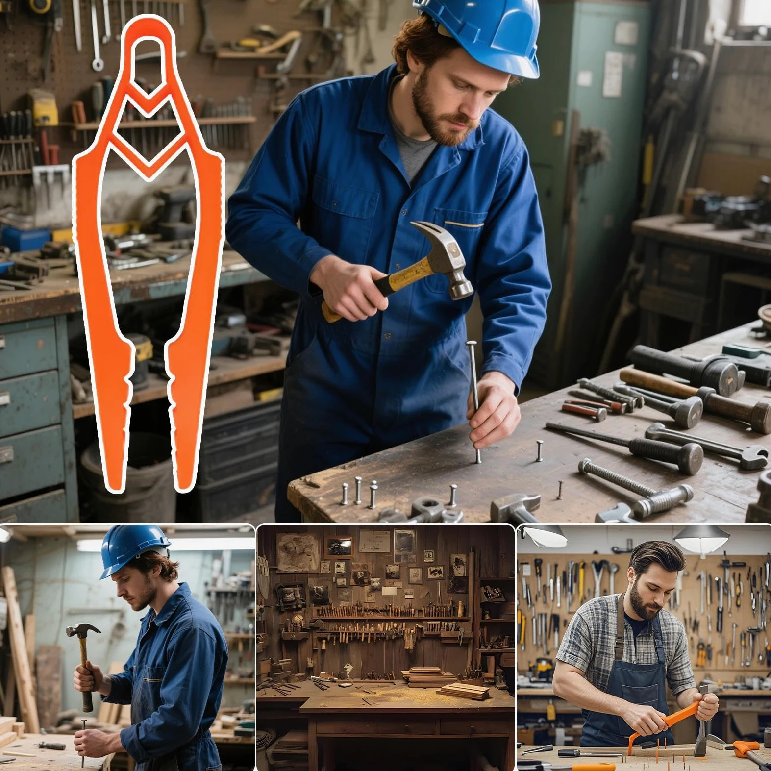 Supporto per chiodi per martellare, protezione per le dita, strumento di fissaggio ergonomico per unghie, pinze per falegnameria, lavorazione del legno, costruzione, riparazione domestica
