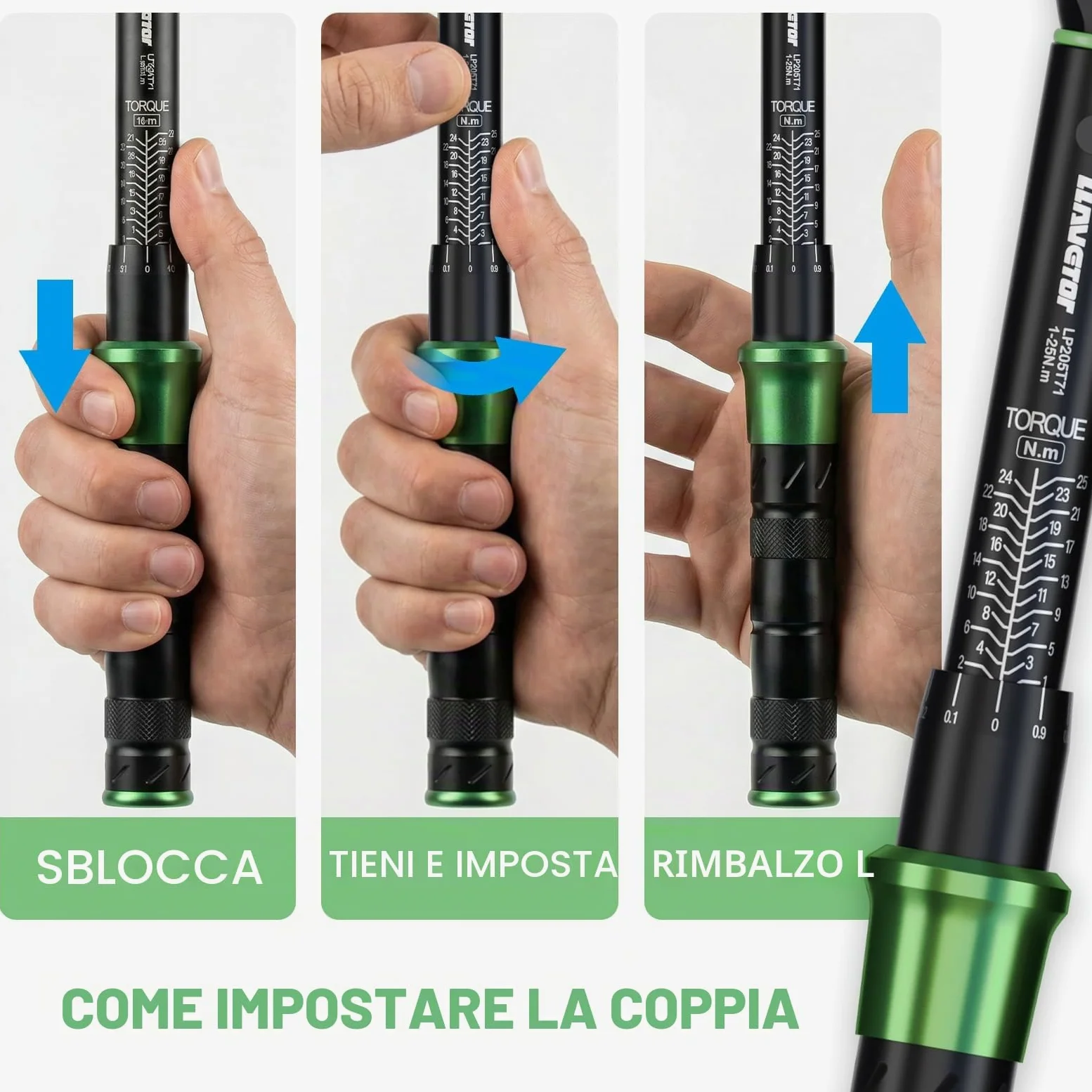 Chiave Dinamometrica 1/2" | Gamma 20–220 Nm | Precisione ±3% | Cricchetto Reversibile 72 denti