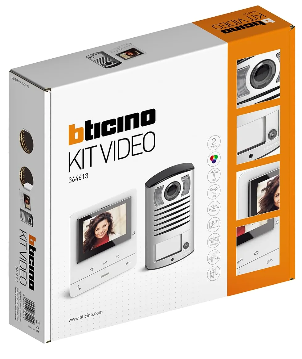 Kit Videocitofono Vivavoce Monofamiliare 2 Fili Linea 2000 Bticino-364613