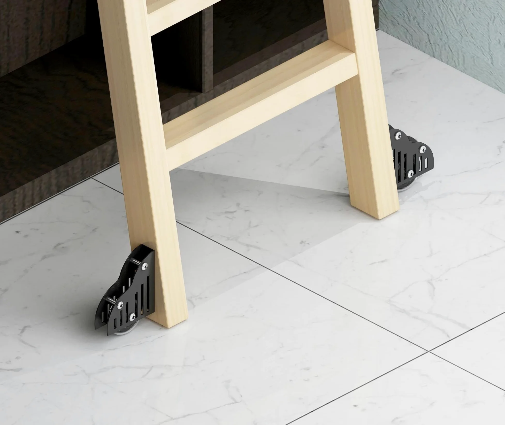 Libreria Scorrevole Scaletta Binari Kit Hardware, Rolling Ladder Hardware Libreria Scorrevole Scala Hardware Kit, Scorrevole Barn Door Hardware Kit, per Biblioteca/Loft/Casa/Indoor