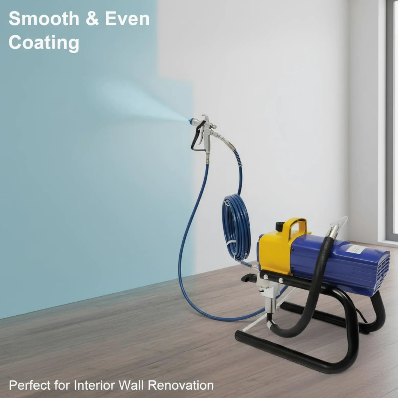 Spruzzatore per vernice Airless da 1800 W, spray per vernice da parete, protezione da surriscaldamento e funzione di auto-stop, capacità di estrazione di 1,8 l/min per edifici