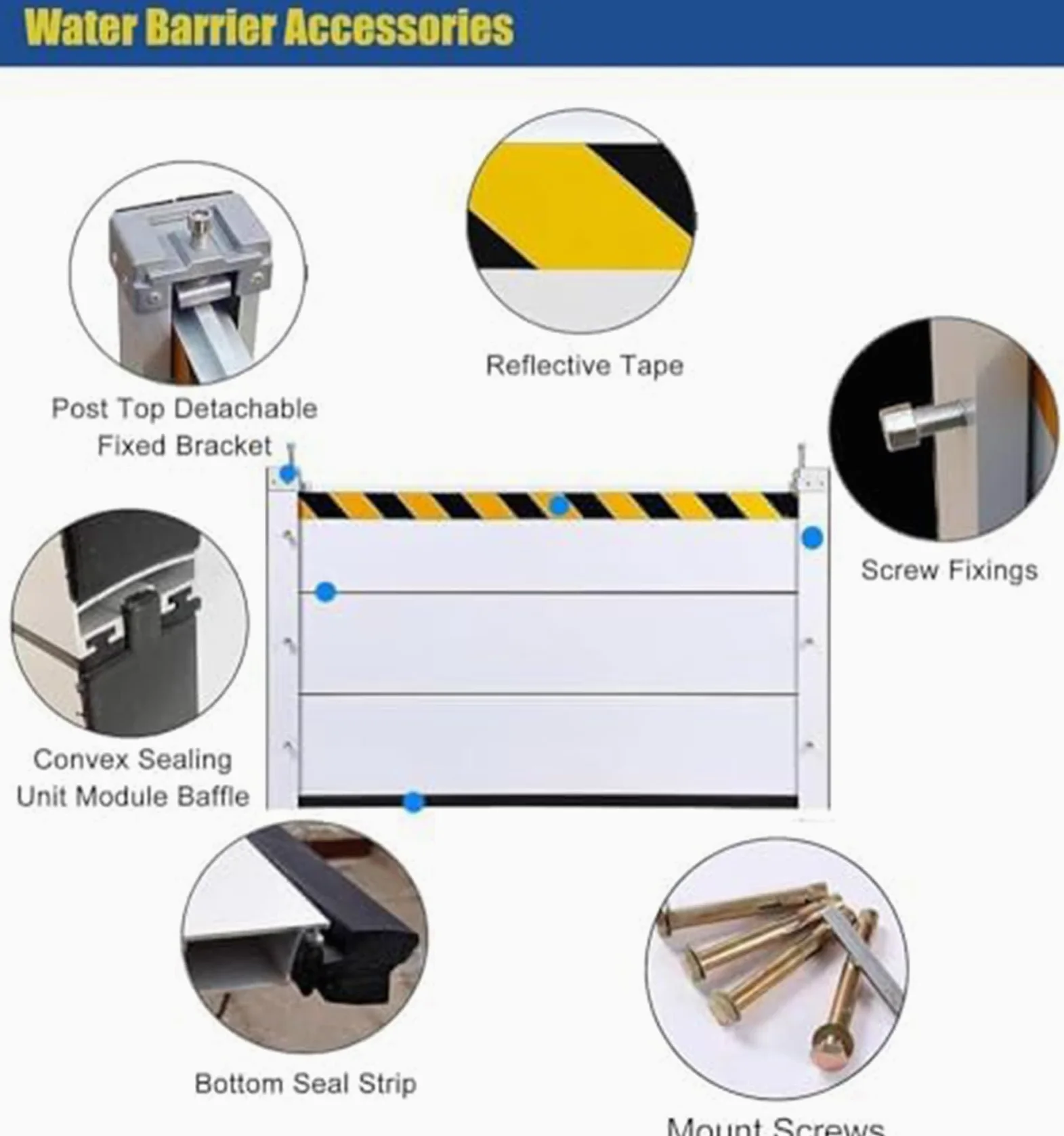 Paratia Antiallagamento Portatile Multiuso Barriera Antiallagamento Riutilizzabile in Caso di Pioggia Intensa Barriere Antiallagamento Paratie Antiallagamento Garage