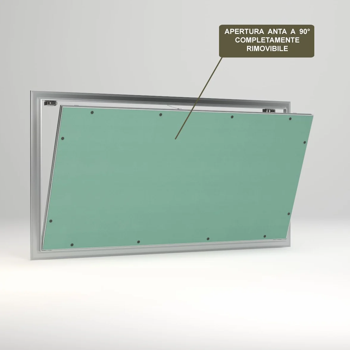 Botola di ispezione per cartongesso con anta estraibile - sportello senza cerniere per parete o soffitto (50x60)