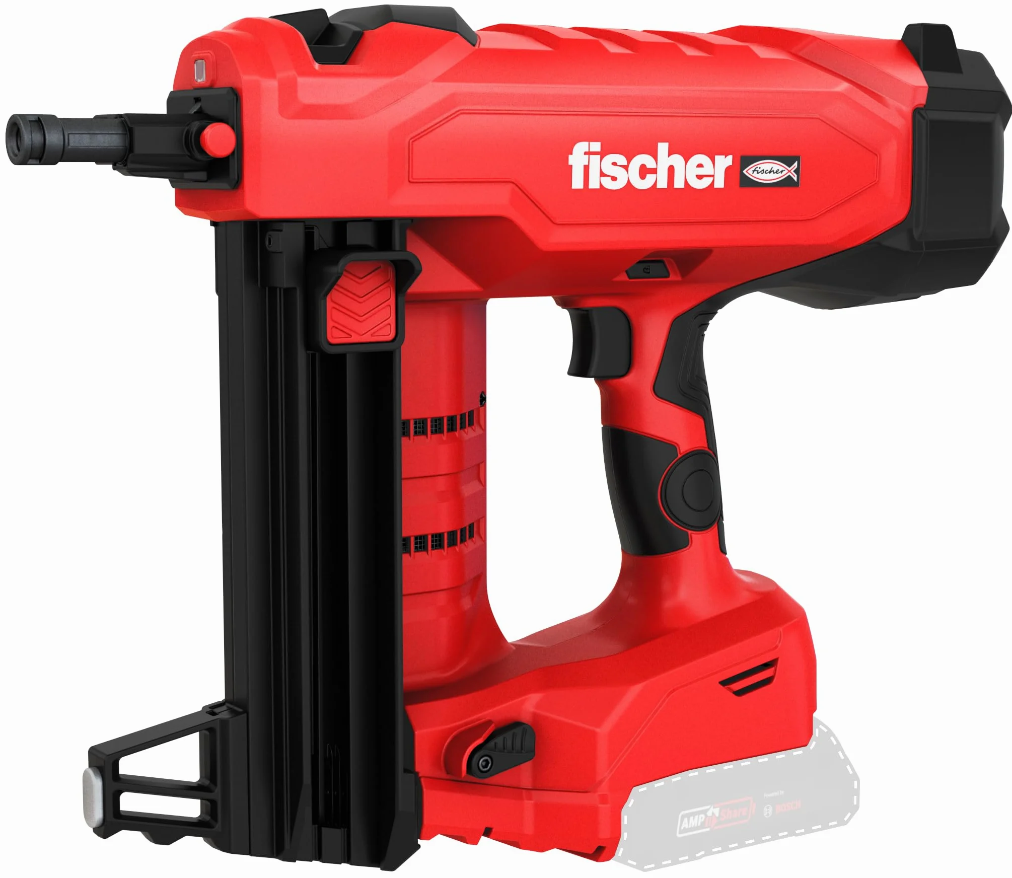 fischer Set di chiodi per calcestruzzo a batteria FXC 85, senza gas, AMPShare Alliance, con regolazione della profondità, per 500 chiodi per carica, senza batteria Bosch ProCore 18 V