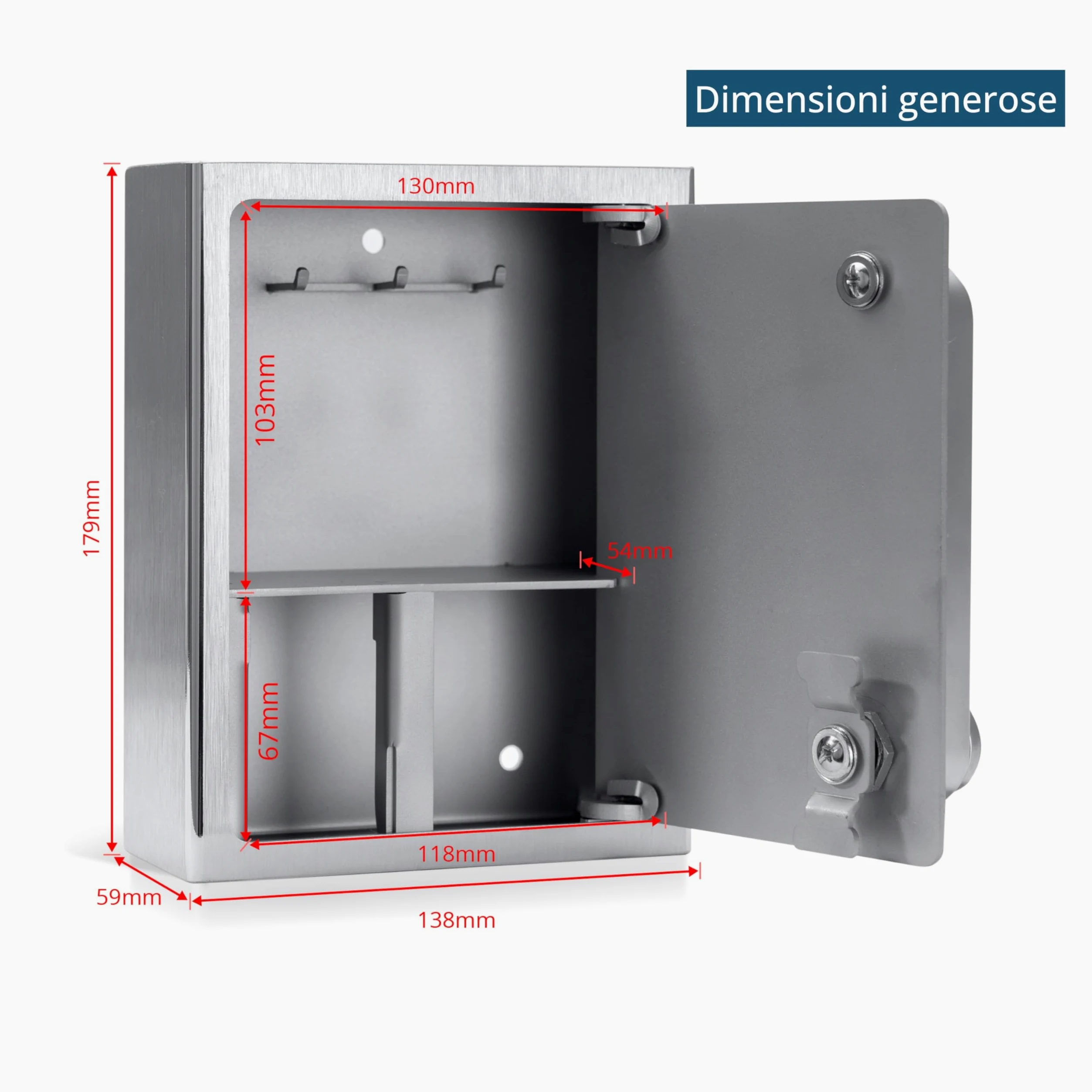 masunt cassaforte per chiavi 1120 E Code | Innovativa assegnazione online del codice a distanza | cassaforte elettronica per chiavi in acciaio inox V2A massiccio | antieffrazione
