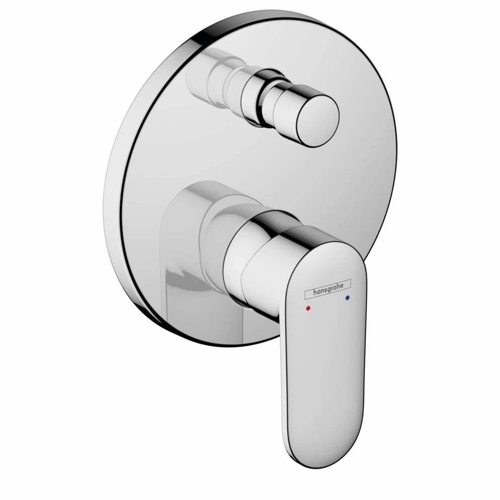 hansgrohe Vernis Blend - Rubinetto per vasca da bagno incasso per 2 utenze, Miscelatore monocomando per vasca per iBox universal, cromo, 71466000