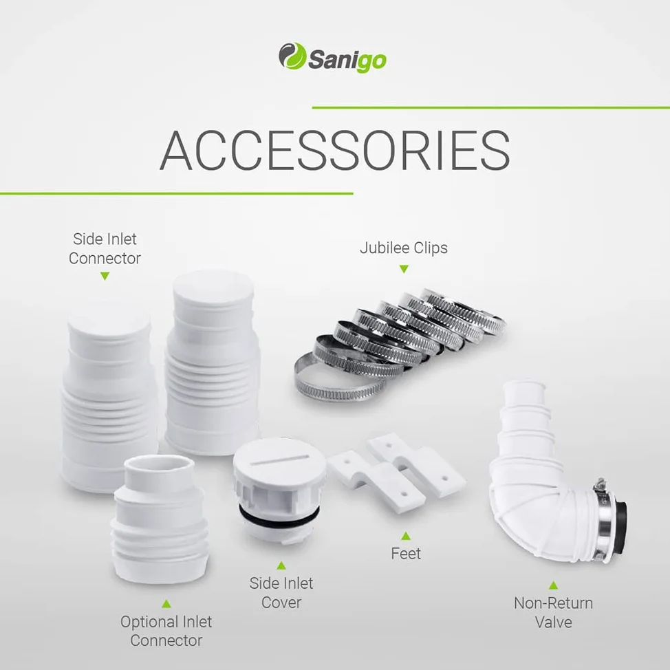 SANI-P420i Trituratore Sanitario per lo scarico delle acque reflue WC, Doccia, Lavabo, Lavatrice, Lavastoviglie