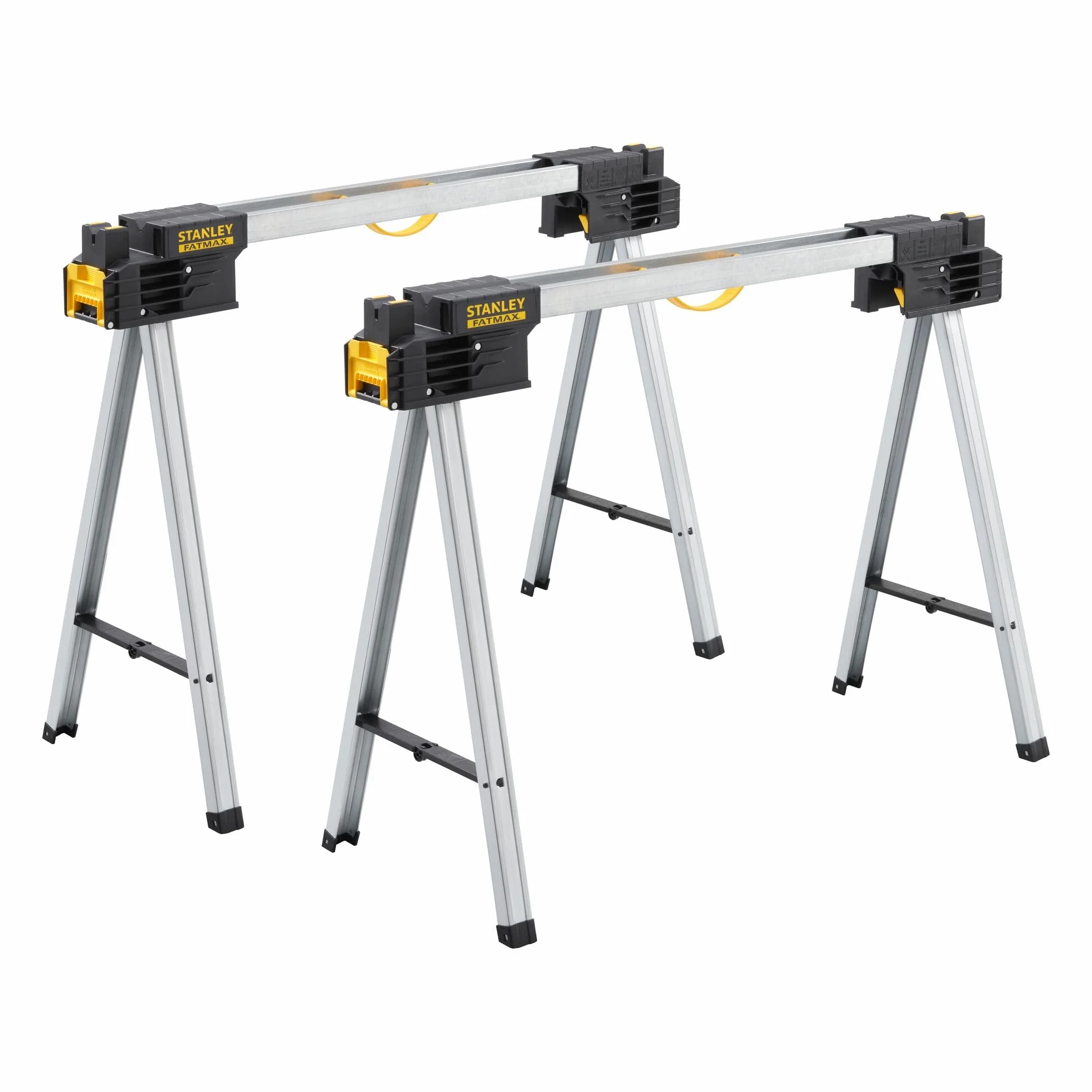 STANLEY FATMAX 900kg Cavalletto pieghevole in metallo (coppia) - Soluzione portatile e durevole per banco da lavoro con gambe in metallo, FMST1-75673
