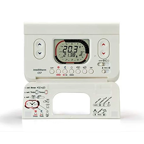 Fantini Cosmi C57 Cronotermostato Settimanale a Batterie, Bianco