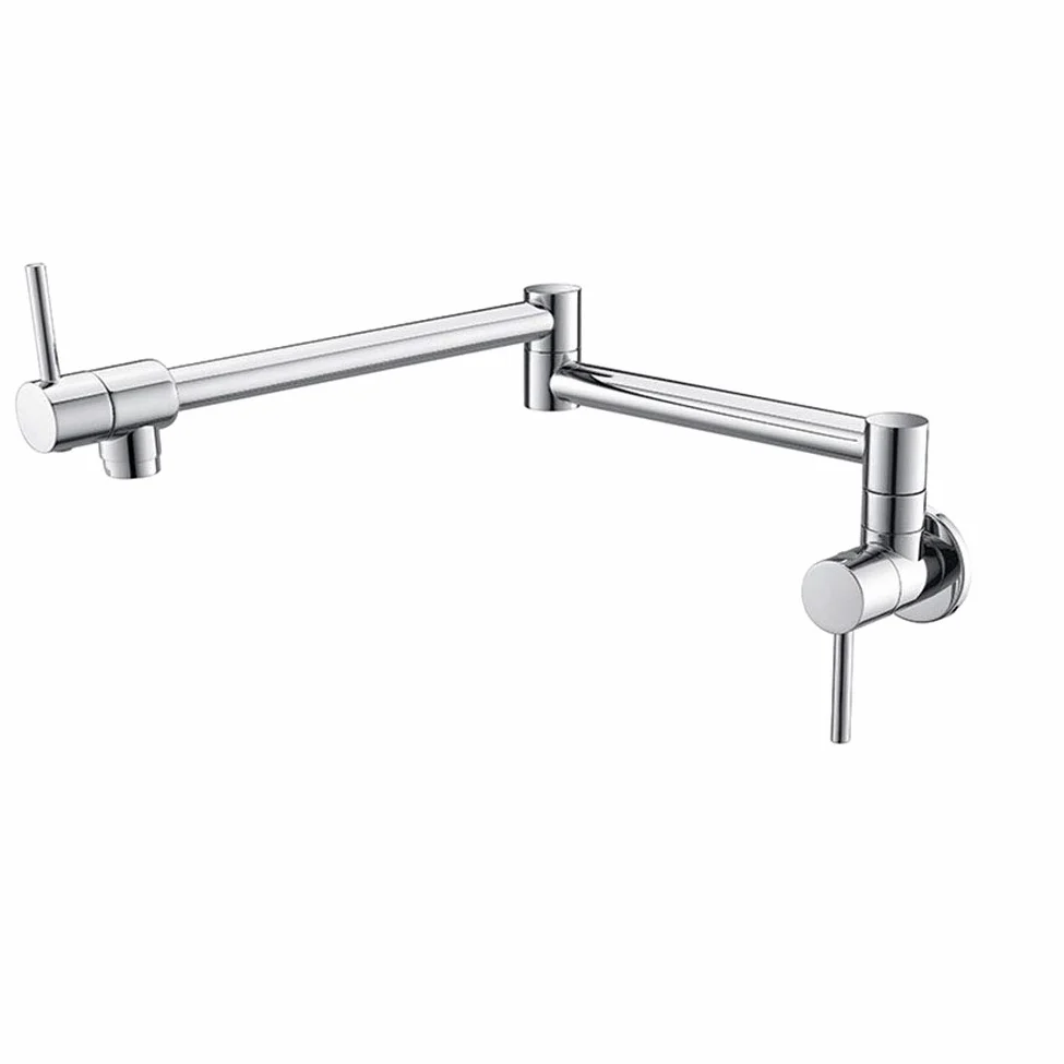 POT FILLER rubinetti della cucina, due maniglie Un lavandino rubinetto del foro, installazione a parete cucina contemporanea Rubinetti, Ottone,Cromo