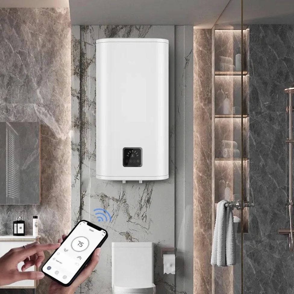 Scaldabagno elettrico DOPPIA TANICA camera serbatoio WIFI lt 30 50 80 100 litri verticale/orizzontale ThermoBax (30 litri)