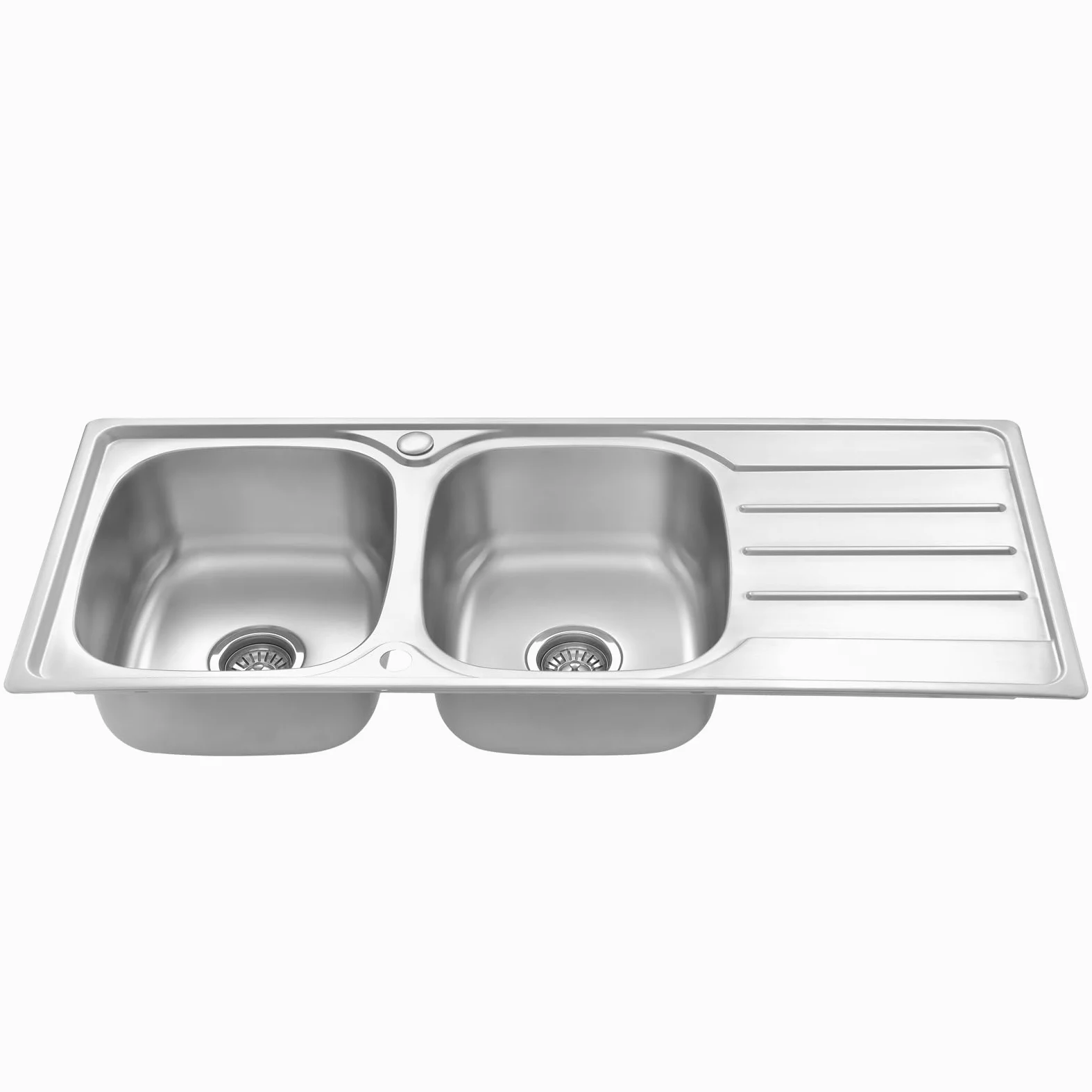 JASSFERRY Lavello da cucina 2 Vasca doppia in Acciaio Inox Spazzolato, scolapiatti reversibile Lavandino, con set di rifiuti