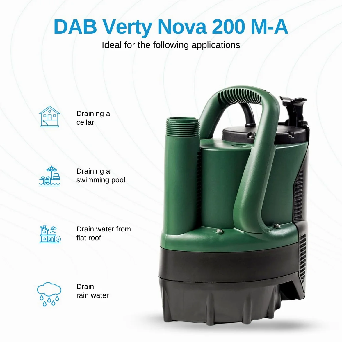 Pompa sommergibile DAB per acque limpide Verty Nova 200 m con galleggiante (1 x 230 V 50 Hz)