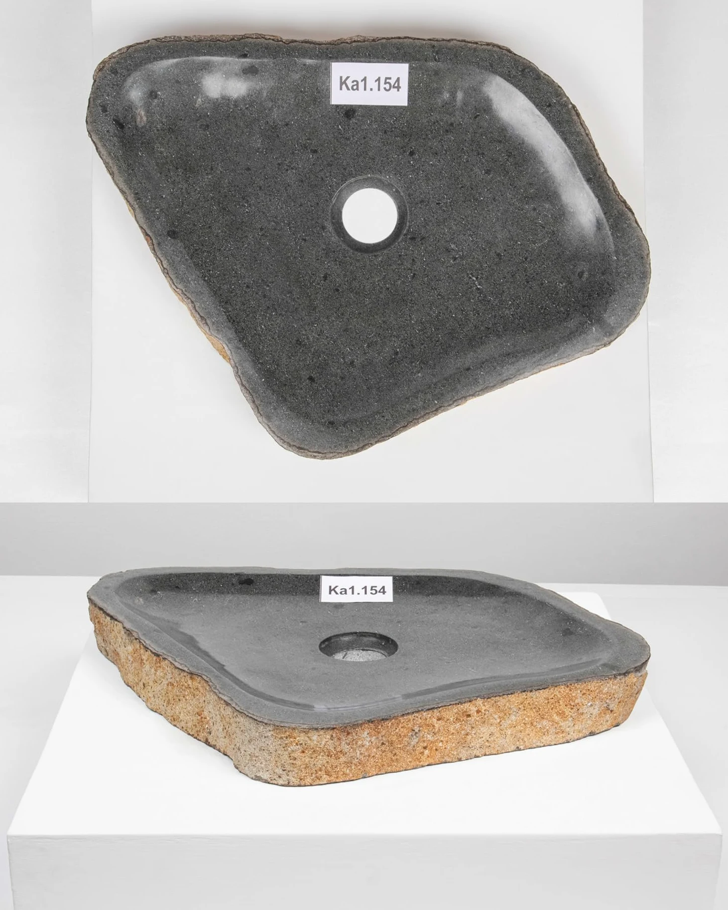 Lavabo in pietra naturale, extra piatto, ca. 40 cm, pezzo unico, per bagno, bagno, bagno, bagno, bagno, bagno, bagno, bagno, bagno, bagno, bagno, giardino, pietra fiume, lavandino