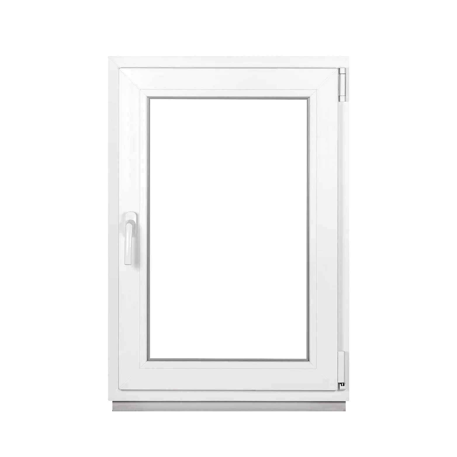 Premium Finestra per cantina - finestra in plastica bianca L x A 500 x 700 mm - finestra per garage/casetta da giardino L x A 50 x 70 cm vetro triplo - finestra DIN destra con funzione di