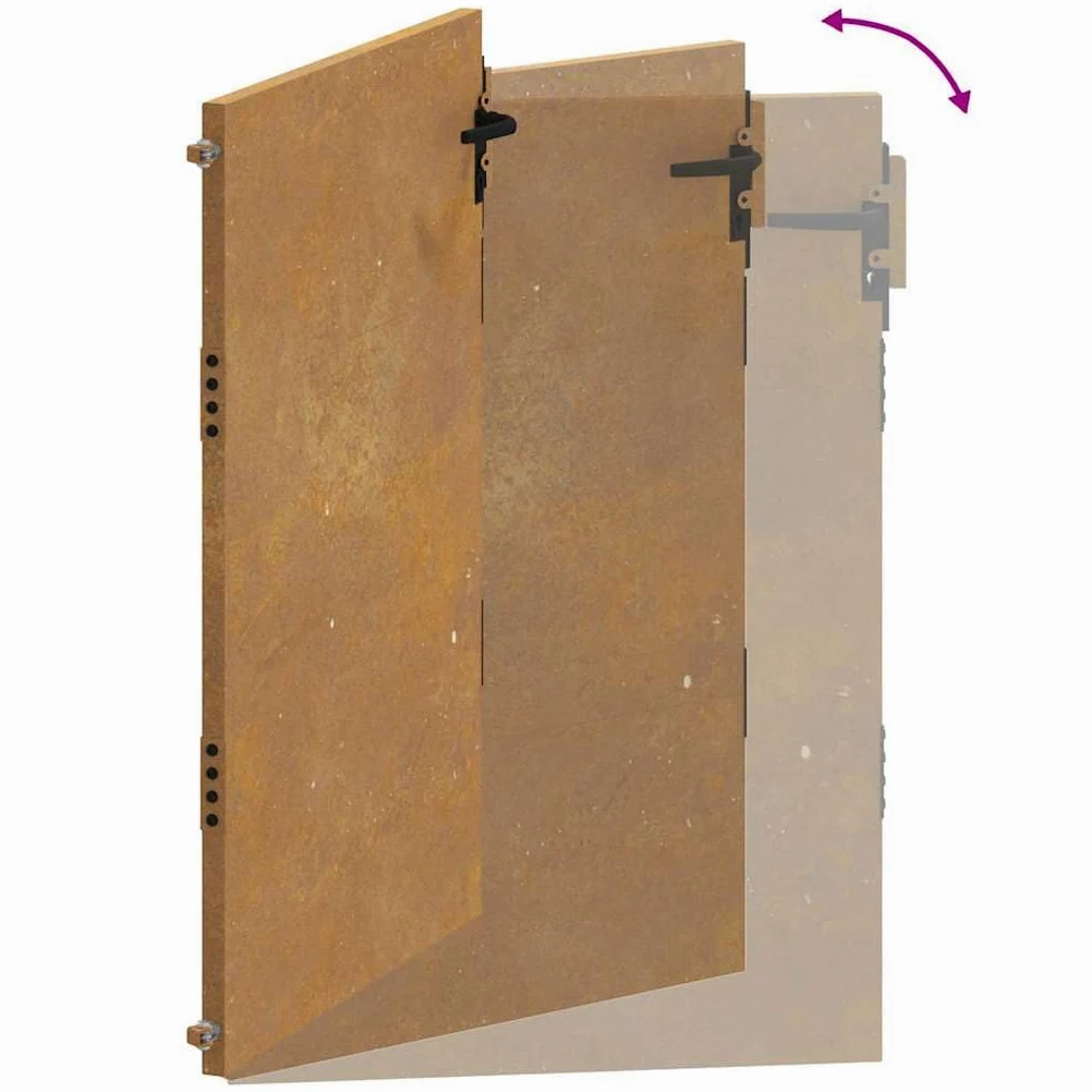 vidaXL Cancello da Giardino 100x150 cm in Acciaio Corten